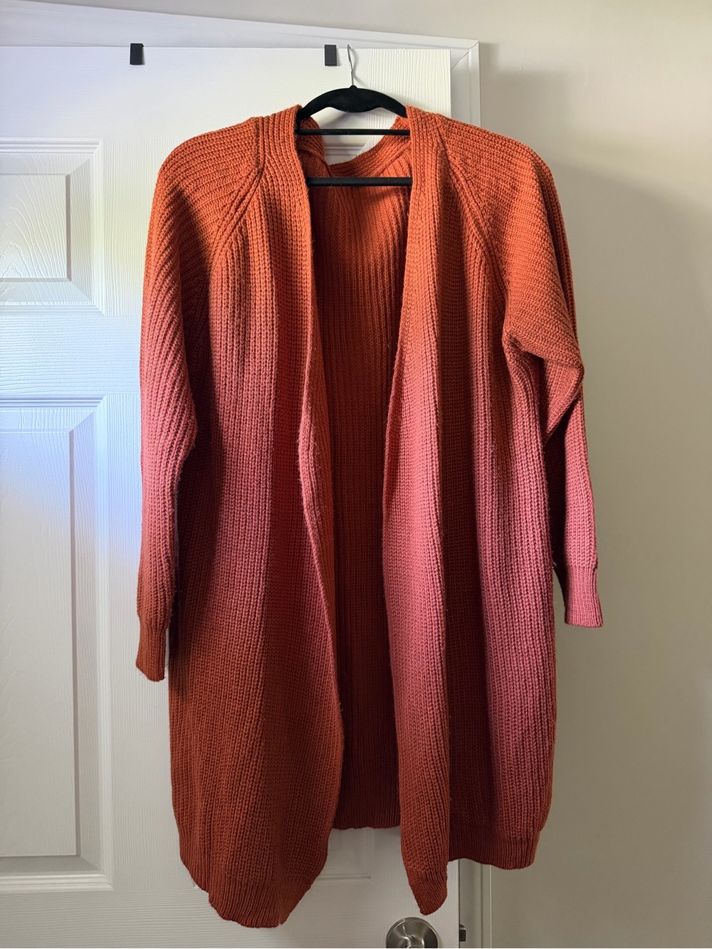 SHEIN Orange Knit Cardigan